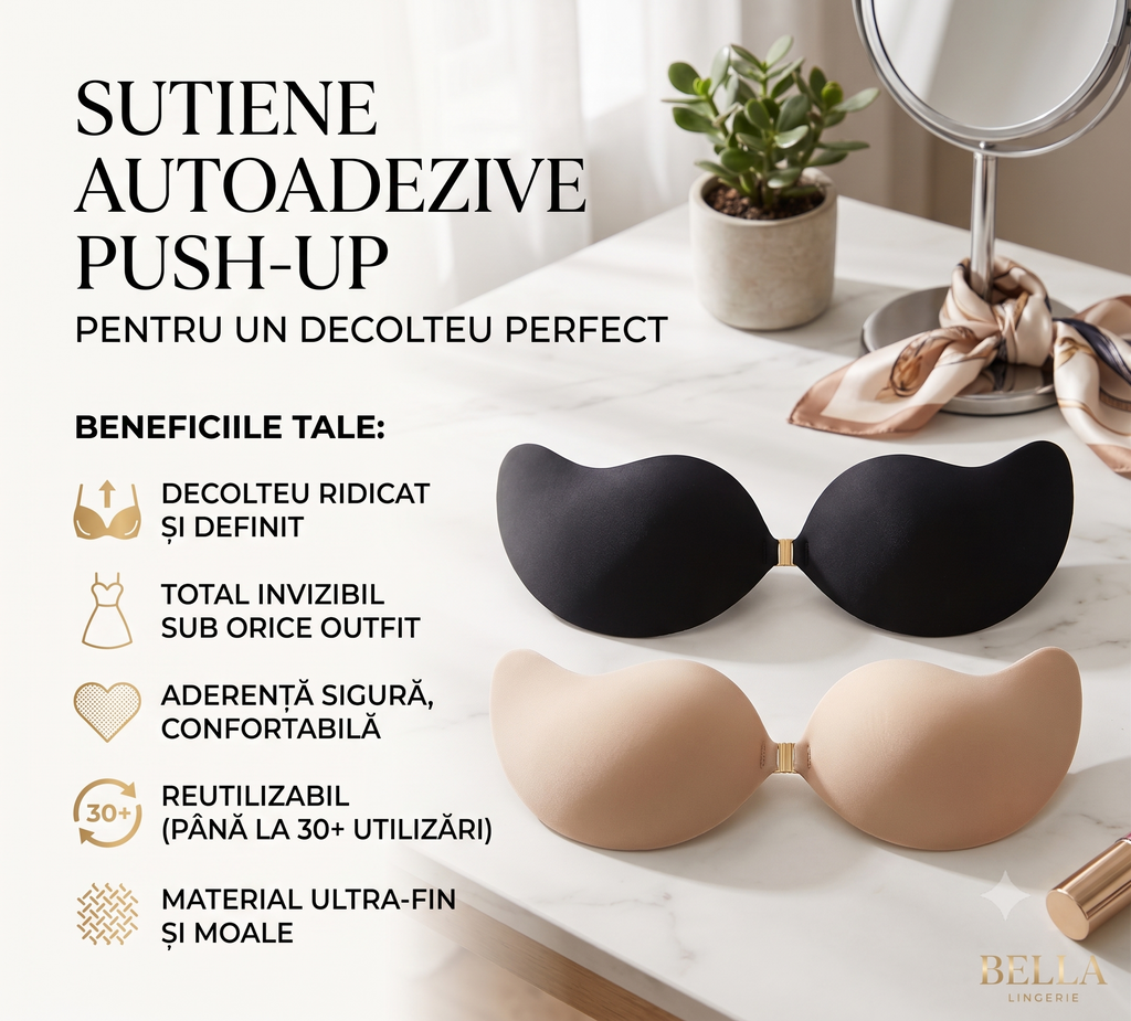Sutien cu adeziv push-up